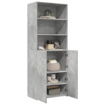 vidaXL Dulap înalt, gri beton, 70x42,5x185 cm, lemn prelucrat