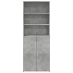 vidaXL Dulap înalt, gri beton, 70x42,5x185 cm, lemn prelucrat