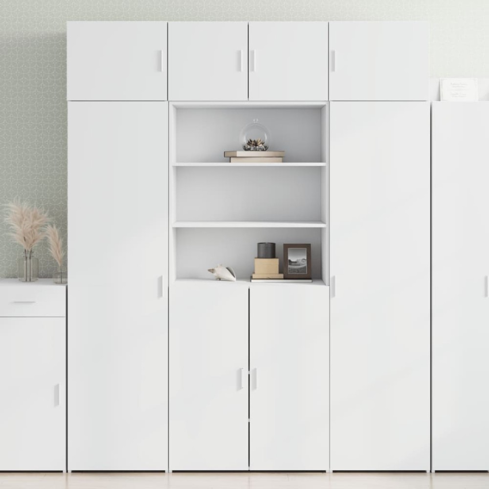 vidaXL Dulap înalt, alb, 80x42,5x185 cm, lemn prelucrat