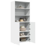 vidaXL Dulap înalt, alb, 80x42,5x185 cm, lemn prelucrat