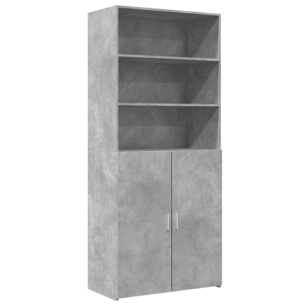 vidaXL Dulap înalt, gri beton, 80x42,5x185 cm, lemn prelucrat