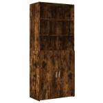 vidaXL Dulap înalt, stejar fumuriu, 80x42,5x185 cm, lemn prelucrat