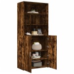 vidaXL Dulap înalt, stejar fumuriu, 80x42,5x185 cm, lemn prelucrat