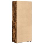 vidaXL Dulap înalt, stejar fumuriu, 80x42,5x185 cm, lemn prelucrat