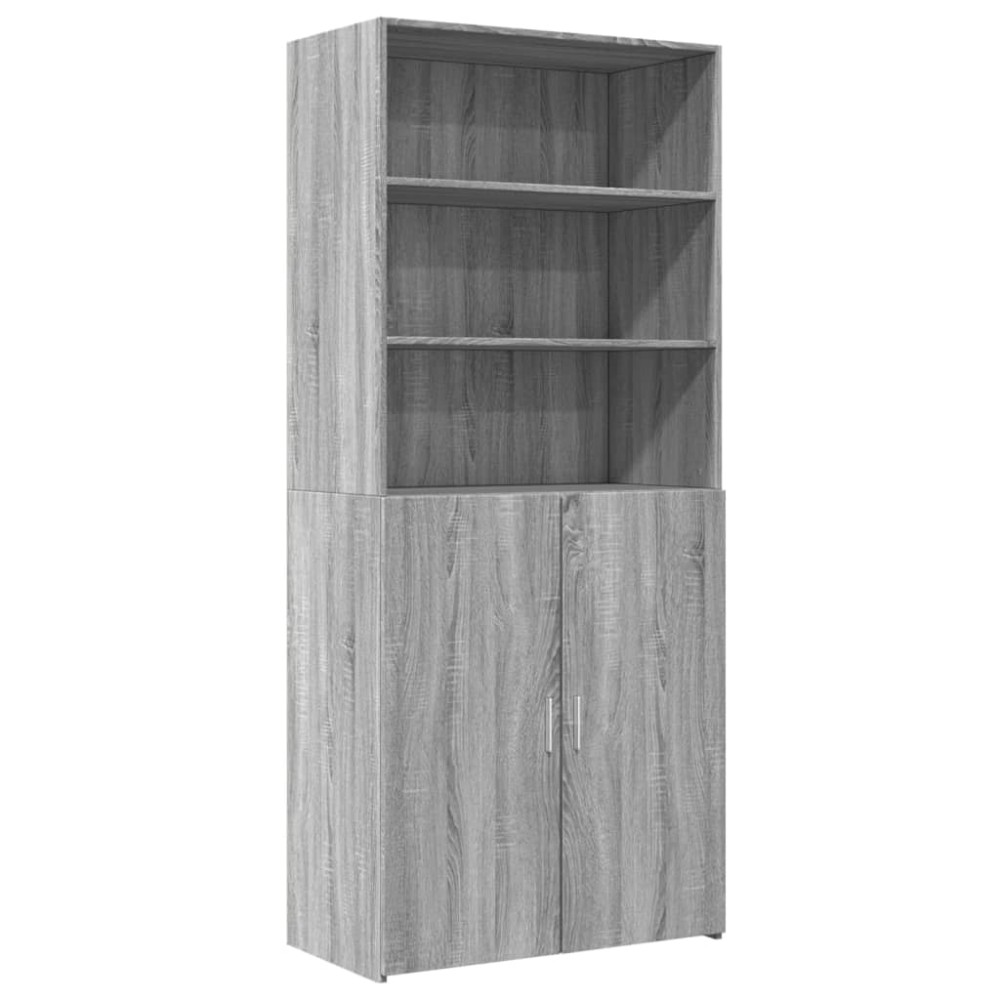 vidaXL Dulap înalt, gri sonoma, 80x42,5x185 cm, lemn prelucrat