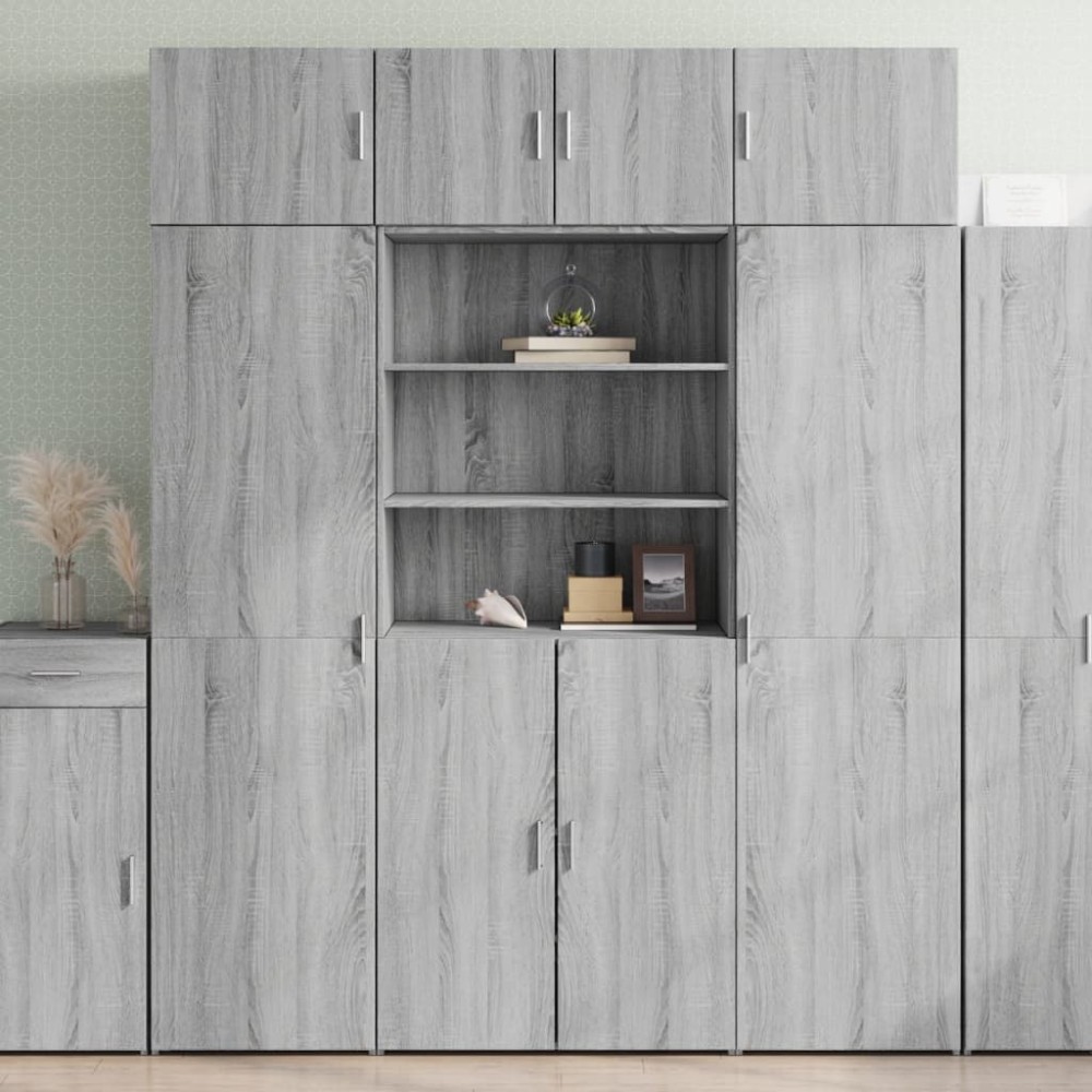 vidaXL Dulap înalt, gri sonoma, 80x42,5x185 cm, lemn prelucrat