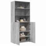 vidaXL Dulap înalt, gri sonoma, 80x42,5x185 cm, lemn prelucrat