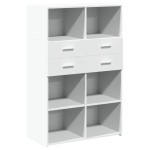 vidaXL Dulap înalt, alb, 80x42,5x124 cm, lemn prelucrat vidaXL Dulap înalt, alb, 80x42,5x124 cm, lemn prelucrat