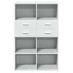 vidaXL Dulap înalt, alb, 80x42,5x124 cm, lemn prelucrat vidaXL Dulap înalt, alb, 80x42,5x124 cm, lemn prelucrat
