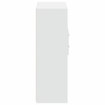 vidaXL Dulap înalt, alb, 80x42,5x124 cm, lemn prelucrat vidaXL Dulap înalt, alb, 80x42,5x124 cm, lemn prelucrat