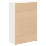vidaXL Dulap înalt, alb, 80x42,5x124 cm, lemn prelucrat vidaXL Dulap înalt, alb, 80x42,5x124 cm, lemn prelucrat
