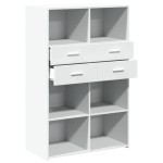 vidaXL Dulap înalt, alb, 80x42,5x124 cm, lemn prelucrat vidaXL Dulap înalt, alb, 80x42,5x124 cm, lemn prelucrat
