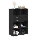 vidaXL Dulap înalt, negru, 80x42,5x124 cm, lemn prelucrat