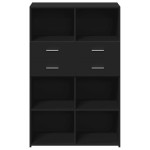 vidaXL Dulap înalt, negru, 80x42,5x124 cm, lemn prelucrat