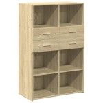 vidaXL Dulap înalt, stejar sonoma, 80x42,5x124 cm, lemn prelucrat vidaXL Dulap înalt, stejar sonoma, 80x42,5x124 cm, lemn prelucrat