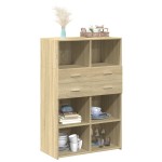 vidaXL Dulap înalt, stejar sonoma, 80x42,5x124 cm, lemn prelucrat vidaXL Dulap înalt, stejar sonoma, 80x42,5x124 cm, lemn prelucrat