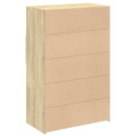 vidaXL Dulap înalt, stejar sonoma, 80x42,5x124 cm, lemn prelucrat vidaXL Dulap înalt, stejar sonoma, 80x42,5x124 cm, lemn prelucrat