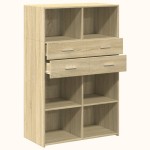 vidaXL Dulap înalt, stejar sonoma, 80x42,5x124 cm, lemn prelucrat vidaXL Dulap înalt, stejar sonoma, 80x42,5x124 cm, lemn prelucrat