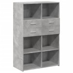 vidaXL Dulap înalt, gri beton, 80x42,5x124 cm, lemn prelucrat