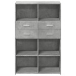 vidaXL Dulap înalt, gri beton, 80x42,5x124 cm, lemn prelucrat