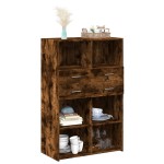vidaXL Dulap înalt, stejar fumuriu, 80x42,5x124 cm, lemn prelucrat