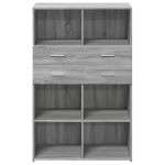 vidaXL Dulap înalt, gri sonoma, 80x42,5x124 cm, lemn prelucrat