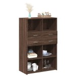 vidaXL Dulap înalt, stejar maro, 80x42,5x124 cm, lemn prelucrat