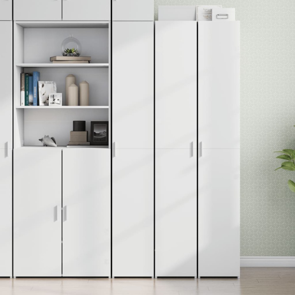 vidaXL Dulap înalt, alb, 30x42,5x185 cm, lemn prelucrat
