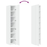 vidaXL Dulap înalt, alb, 30x42,5x185 cm, lemn prelucrat vidaXL Dulap înalt, alb, 30x42,5x185 cm, lemn prelucrat