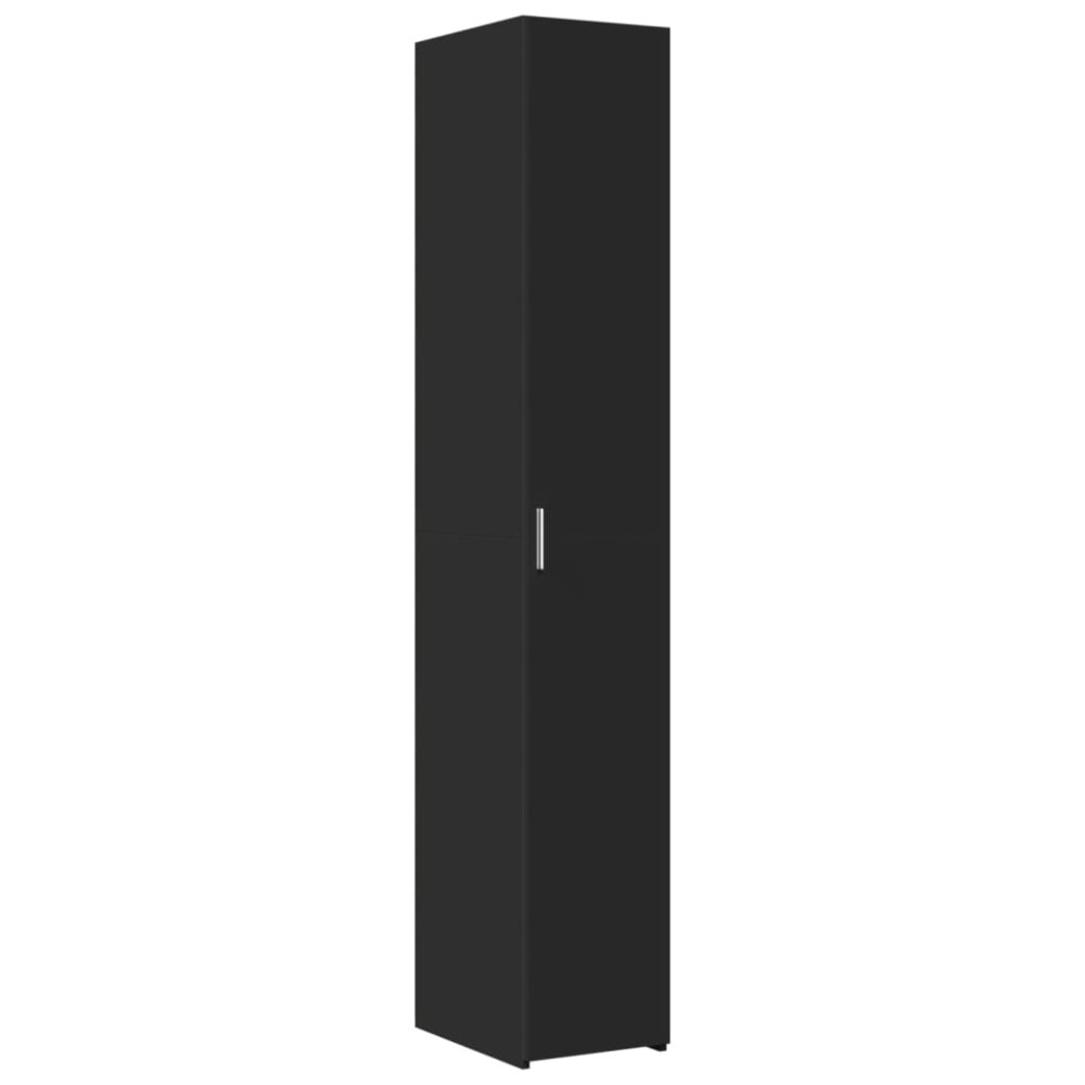 vidaXL Dulap înalt, negru, 30x42,5x185 cm, lemn prelucrat