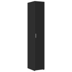 vidaXL Dulap înalt, negru, 30x42,5x185 cm, lemn prelucrat