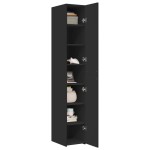 vidaXL Dulap înalt, negru, 30x42,5x185 cm, lemn prelucrat