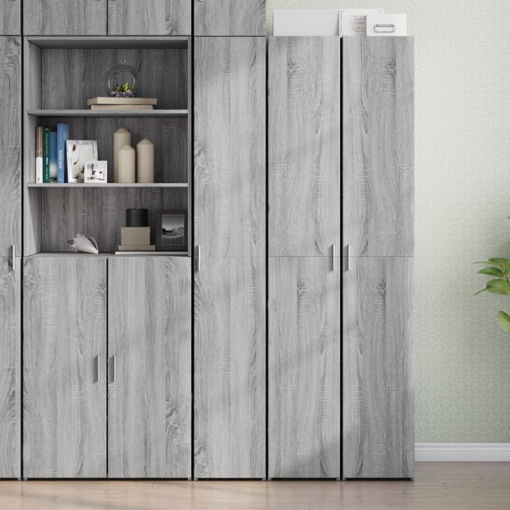 vidaXL Dulap înalt, gri sonoma, 30x42,5x185 cm, lemn prelucrat