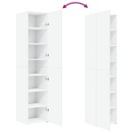 vidaXL Dulap înalt, alb, 40x42,5x185 cm, lemn prelucrat vidaXL Dulap înalt, alb, 40x42,5x185 cm, lemn prelucrat
