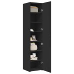 vidaXL Dulap înalt, negru, 40x42,5x185 cm, lemn prelucrat