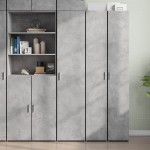 vidaXL Dulap înalt, gri beton, 40x42,5x185 cm, lemn prelucrat vidaXL Dulap înalt, gri beton, 40x42,5x185 cm, lemn prelucrat