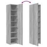 vidaXL Dulap înalt, gri sonoma, 40x42,5x185 cm, lemn prelucrat