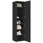 vidaXL Dulap înalt, negru, 45x42,5x185 cm, lemn compozit