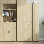 vidaXL Dulap înalt, stejar sonoma, 45x42,5x185 cm, lemn compozit