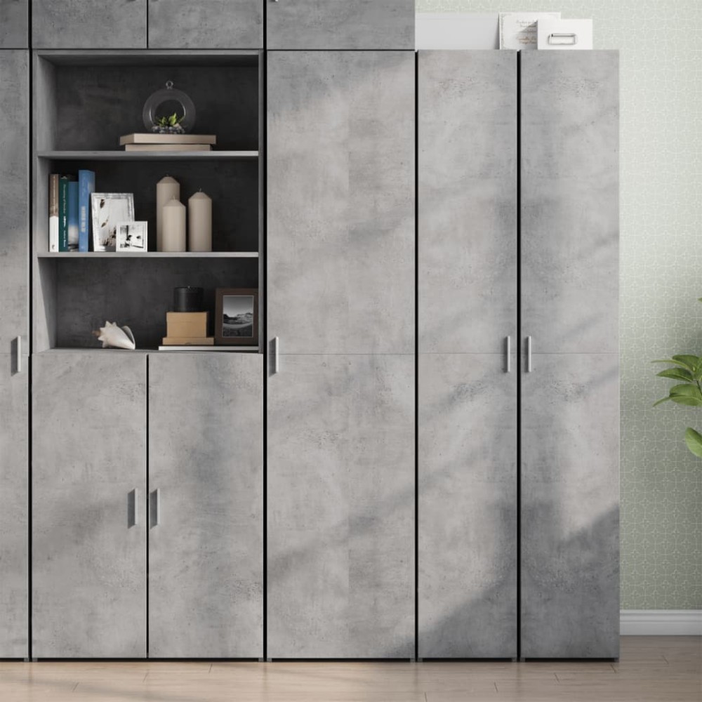 vidaXL Dulap înalt, gri beton, 45x42,5x185 cm, lemn compozit