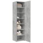 vidaXL Dulap înalt, gri beton, 45x42,5x185 cm, lemn compozit