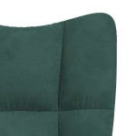 vidaXL Scaun balansoar, verde închis, catifea vidaXL Scaun balansoar, verde închis, catifea