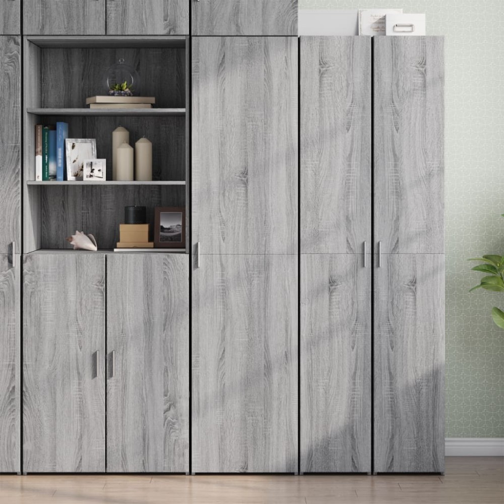 vidaXL Dulap înalt, gri sonoma, 45x42,5x185 cm, lemn compozit