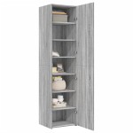 vidaXL Dulap înalt, gri sonoma, 45x42,5x185 cm, lemn compozit