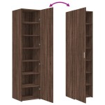 vidaXL Dulap înalt, stejar maro, 45x42,5x185 cm, lemn prelucrat