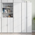 vidaXL Dulap înalt, alb, 50x42,5x185 cm, lemn prelucrat
