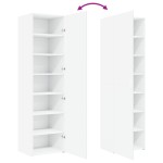 vidaXL Dulap înalt, alb, 50x42,5x185 cm, lemn prelucrat