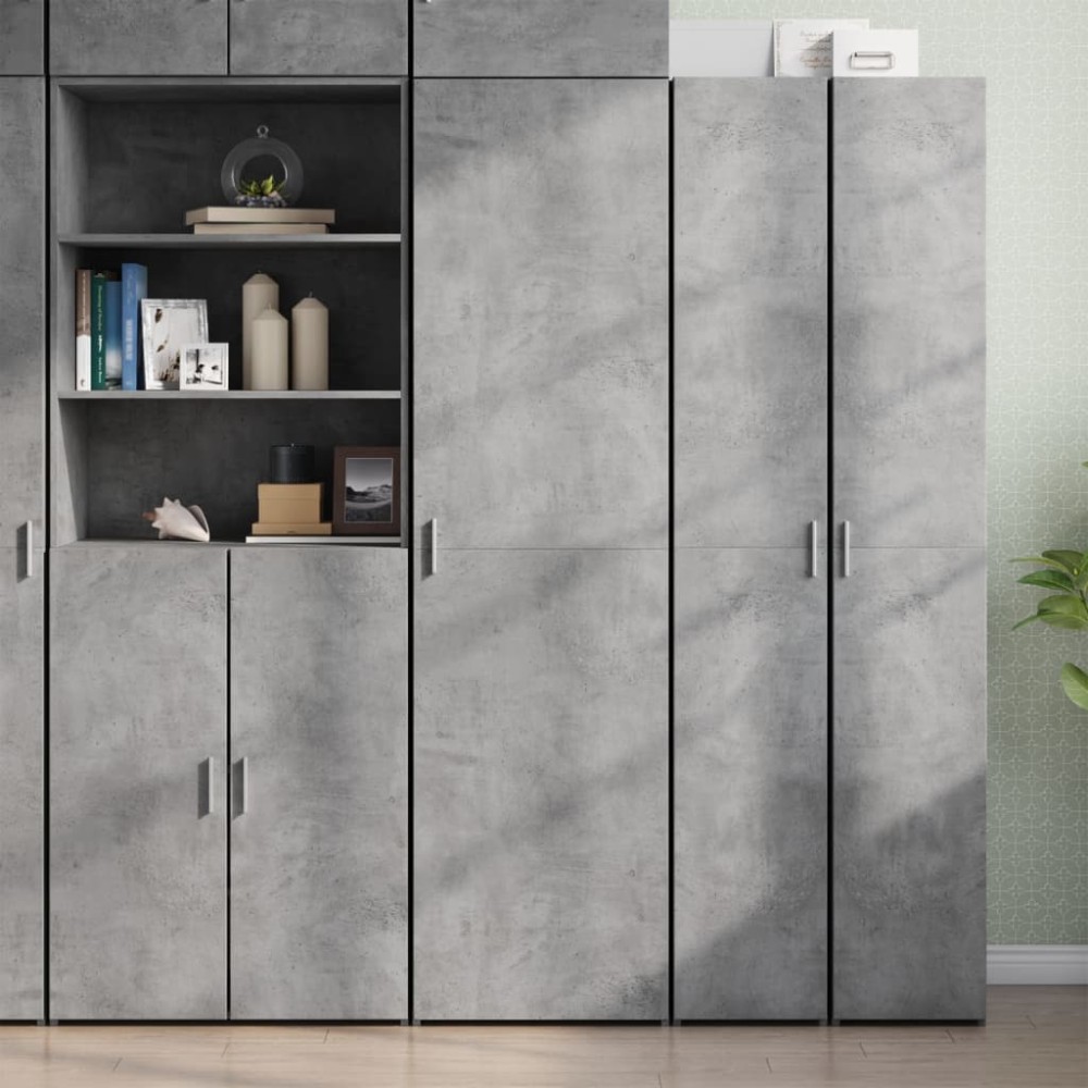 vidaXL Dulap înalt, gri beton, 50x42,5x185 cm, lemn prelucrat