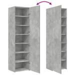 vidaXL Dulap înalt, gri beton, 50x42,5x185 cm, lemn prelucrat