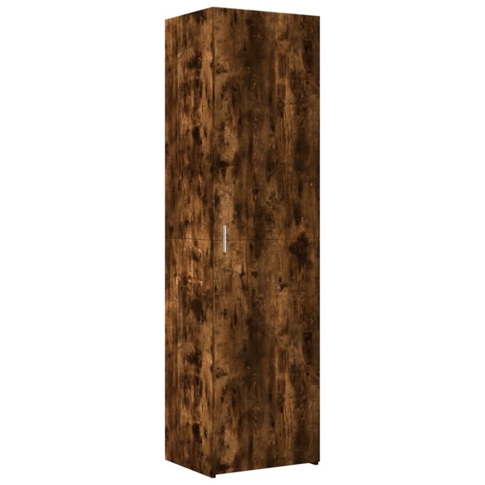 vidaXL Dulap înalt, stejar fumuriu, 50x42,5x185 cm, lemn prelucrat